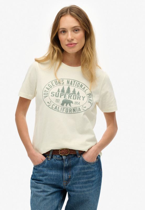 Superdry - Shirt - Lichtgroen - Jersey - Ronde Hals - Kwartmouw