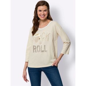 Longsleeve - Champagne - 100% Katoen - Gedessineerd