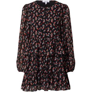 EDITED Jurk 'Elaine'  gemengde kleuren / zwart