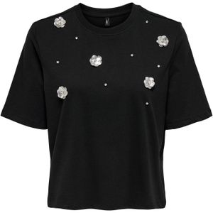 ONLY Shirt 'ONLSILVIA'  zwart / zilver