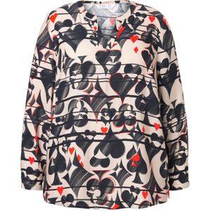 MIAMODA Blouse  poederroze / rood / zwart