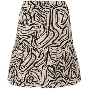 COMMA Rok  beige / chocoladebruin / pink