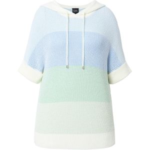 Ulla Popken Trui  lichtblauw / mintgroen / pastelgroen / offwhite