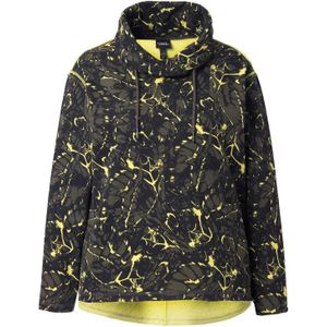 Ulla Popken Sweatshirt  geel / olijfgroen / zwart