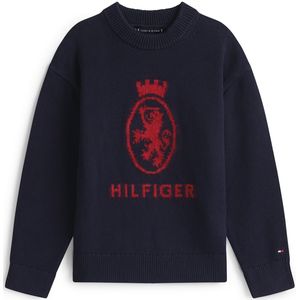 TOMMY HILFIGER Trui  navy / robijnrood