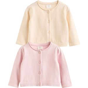 Next Gebreid vest  chamois / rosa