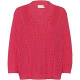 Kaffe - Lorri - Trui - Framboos - V-hals - Driekwart Mouw