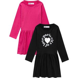 MINOTI Jurk  pink / zwart / wit