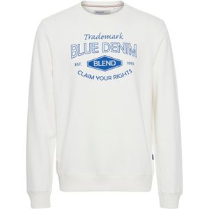 BLEND Sweatshirt  blauw / wit