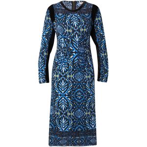 Derhy Jurk 'DEDICACE ROBE'  donkerblauw / geel / zwart / wit