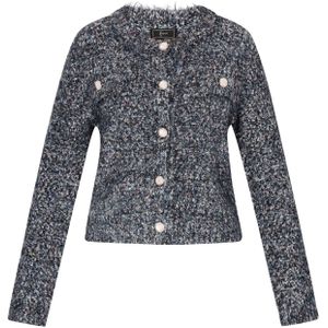 faina Gebreid vest  zwart