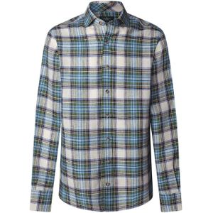 Hackett London Overhemd 'Heritage Madras'  ecru / groen / lichtgroen