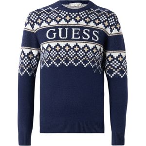 GUESS Trui  marine / cappuccino / wit