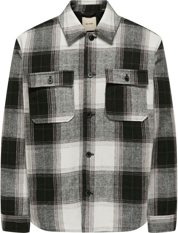 Onszack - Jas - Gespreide Kraag - Knoopsluiting - Borstzakken met Knoopsluiting - Polyester Voering