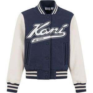 Karl Kani Tussenjas 'Varsity'  donkerblauw / wit / natuurwit