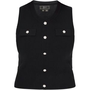 faina Gebreide top  zwart