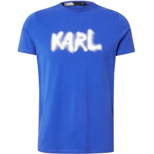 Karl Lagerfeld Shirt  royal blue/koningsblauw / wit