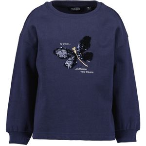 BLUE SEVEN - Sweatshirt - Marine - Met Pailletten - Lange Mouw