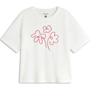 Thinking MU Shirt 'Lucia'  crème / rood