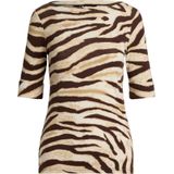 Lauren Ralph Lauren - Shirt - Beige - Dierenprint - Halve Mouw