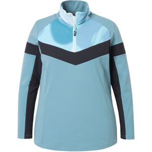 Ulla Popken Functioneel shirt  azuur / zwart / wit