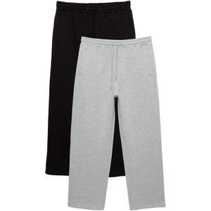 Pull&Bear Broek  lichtgrijs / zwart