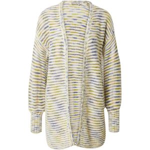 Fransa Gebreid vest 'Lea'  beige / blauw / olijfgroen / wit