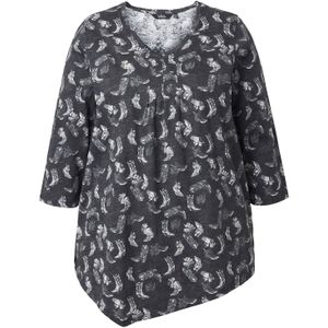 Ulla Popken Blouse  zwart / wit