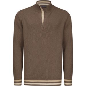 Felix Hardy - Trui - Bruin - Lange Mouw - Opstaande Kraag