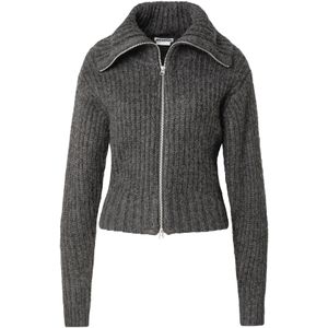 WEEKDAY Gebreid vest  grijs gemêleerd