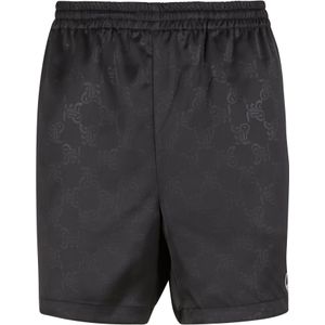 Relaxed fit korte broek met all-over logoprint, model 'Signature'