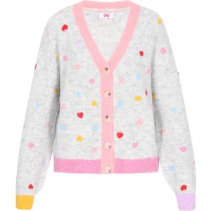 MYMO Gebreid vest  lichtblauw / geel / lichtgrijs / rosa / rood