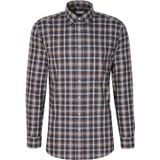 SEIDENSTICKER Zakelijk overhemd  donkerblauw / oranje / wit