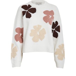 DESIRES Trui 'Hailey'  beige / chocoladebruin / oudroze / wit