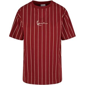Karl Kani Shirt 'Essential'  donkerrood / wit