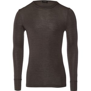 Hanro Shirt ' Woolen Silk '  donkerbruin