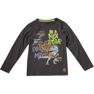 KOROSHI Shirt  antraciet / basaltgrijs / appel / donkeroranje