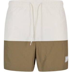 Karl Kani Zwemshorts  olijfgroen / offwhite