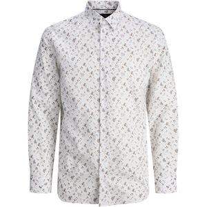 JACK & JONES Overhemd  bruin / zwart / wit