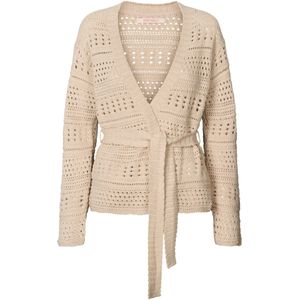 Odd Molly Gebreid vest ' Tie Me '  beige