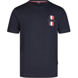 HECHTER PARIS Shirt  donkerblauw / rood / wit