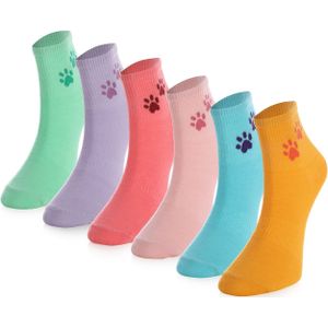 Crea Socks Enkelsokken 'Pfote Sneaker'  gemengde kleuren