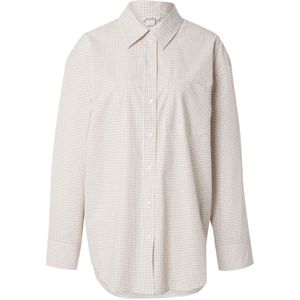 Monki Blouse  beige / wit