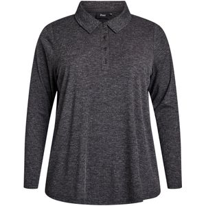 Zizzi Blouse 'Cainna'  donkergrijs