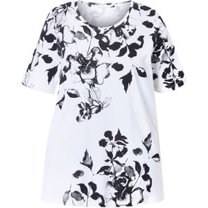 Ulla Popken Shirt  zwart / wit