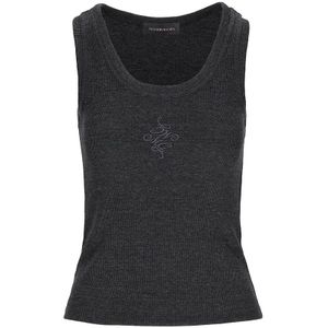 mandragora Top 'Karo'  donkergrijs