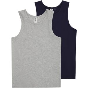 ABOUT YOU Onderhemd 'Miles'  navy / grijs gemêleerd