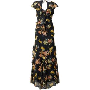 TOPSHOP Jurk  geel / olijfgroen / donkeroranje / zwart