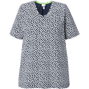 Ulla Popken Shirt  navy / wit