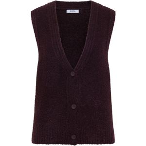 Cecil - Bouclé Gilet - Rood - Dames